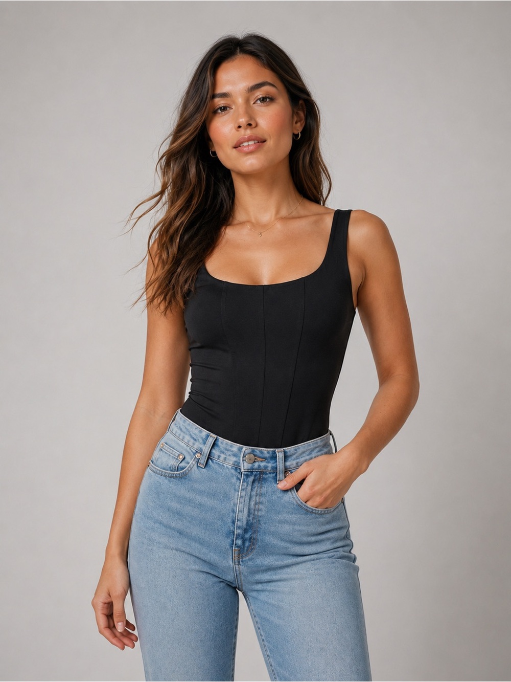 SO Women's Black Sleeveless Bodysuit
- Size Small